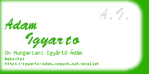 adam igyarto business card