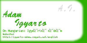 adam igyarto business card
